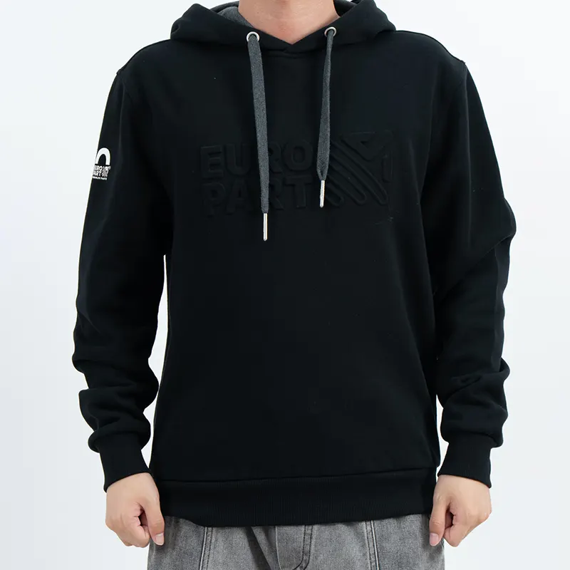 เสื้อมีฮู้ดแบบสวมพร้อมกราฟิกทูโทนหน้าอกและกราฟิกด้านหลังรถบรรทุก
